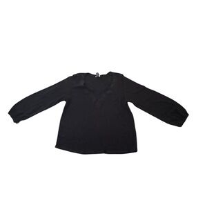 EUC DayTrip Black top with lace neck XL